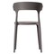 Fabulaxe Modern Plastic Outdoor Dining Chair with Open U Shaped Back, Grey, PK 2 QI004228.GY.2 - alternate 7